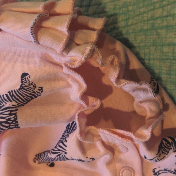 Pink Ruffle bum Zebra onesie, Zutano 6 months - Picture 7 of 7